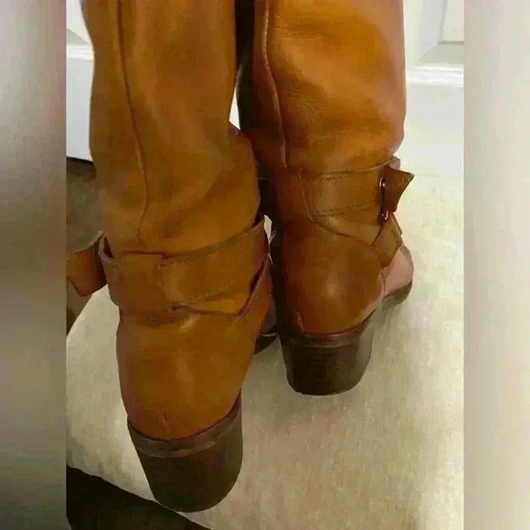 J Crew brown leather boots size 7 western riding - Picture 10 of 16